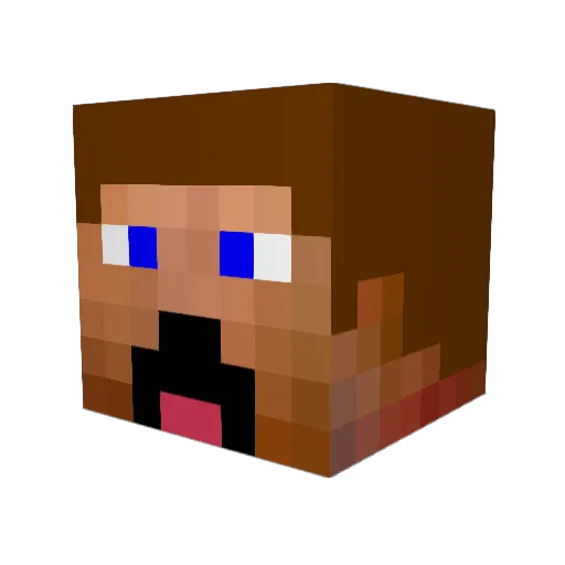 Turtletank12 Minecraft avatar head, 3D render