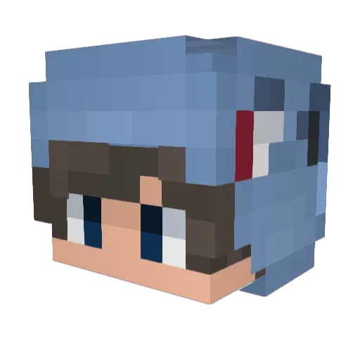 Turtok Minecraft avatar head, 3D render