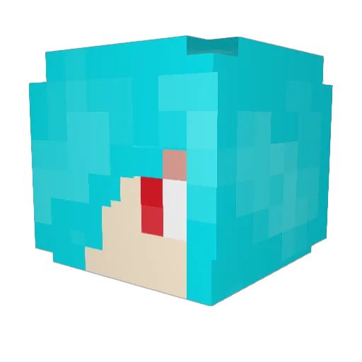 Turyung Minecraft avatar head, 3D render