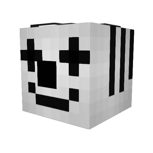 Tus Minecraft avatar head, 3D render