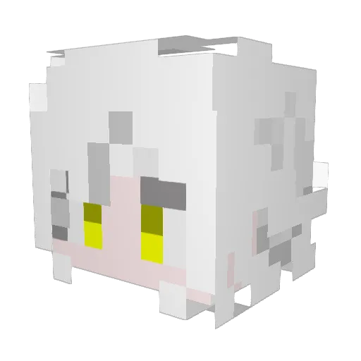 TushanYuan Minecraft avatar head, 3D render