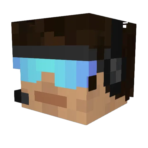 Tushman15 Minecraft avatar head, 3D render