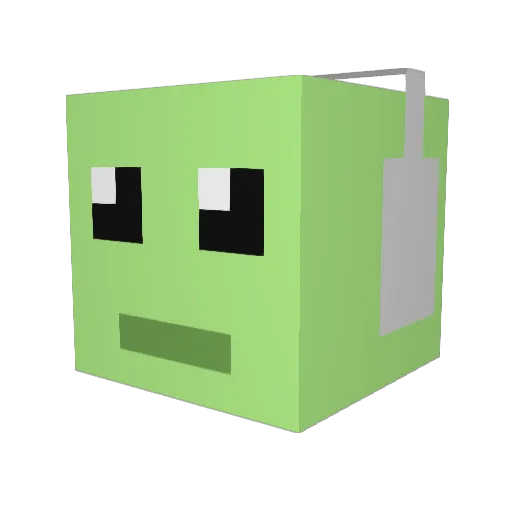 Tushy Minecraft avatar head, 3D render
