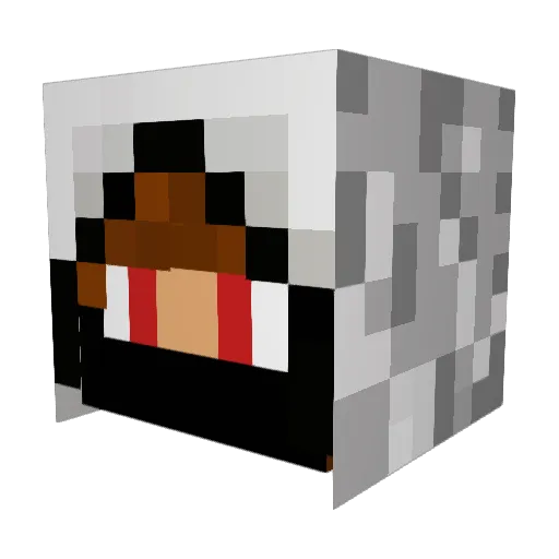 Tuskaaa Minecraft avatar head, 3D render