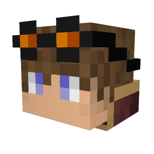 TuskeBerci13 Minecraft avatar head, 3D render