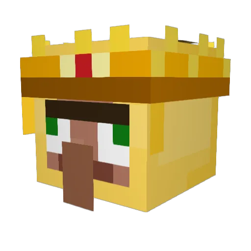 Tuskeeb Minecraft avatar head, 3D render