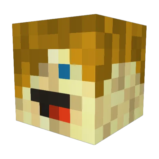 Tuss2209 Minecraft avatar head, 3D render