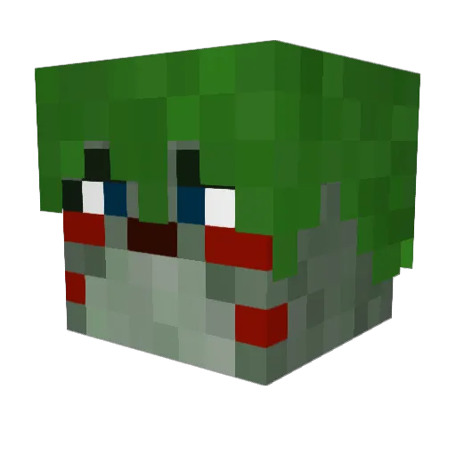 Tuta_suke Minecraft avatar head, 3D render
