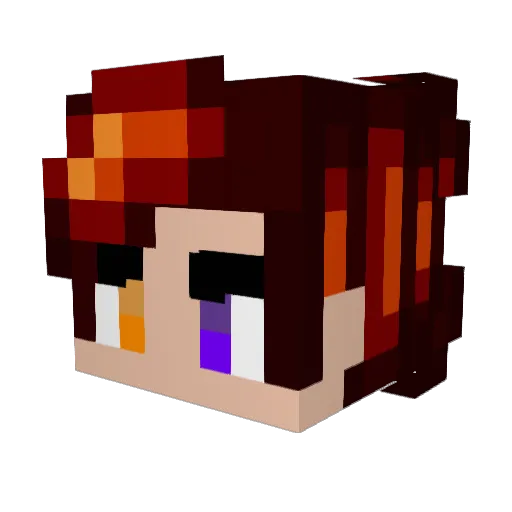 Tuteg Minecraft avatar head, 3D render