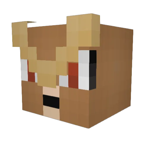 TutelIl Minecraft avatar head, 3D render