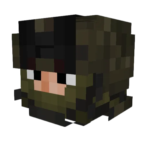 Tutel_Chamon Minecraft avatar head, 3D render