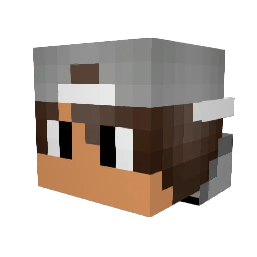 Tuti_ZOCKT Minecraft avatar head, 3D render