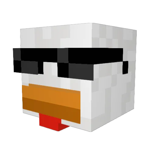 Tutovich Minecraft avatar head, 3D render