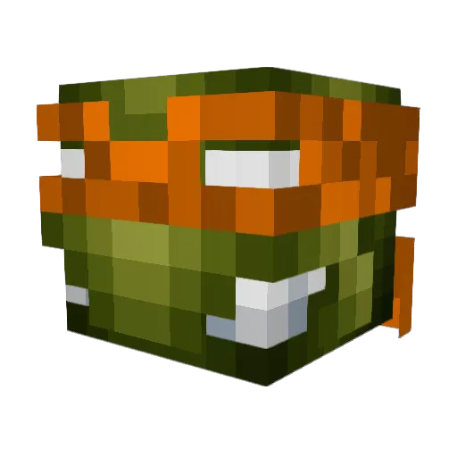 Tutrle07 Minecraft avatar head, 3D render