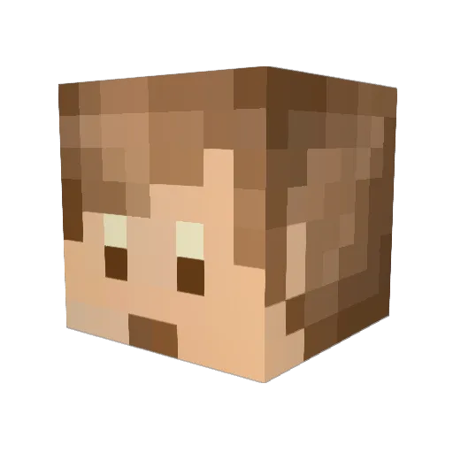 Tuts36 Minecraft avatar head, 3D render