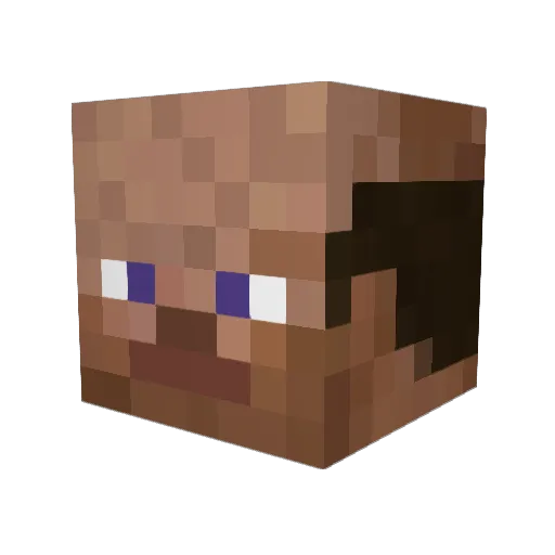 TutterrS Minecraft avatar head, 3D render