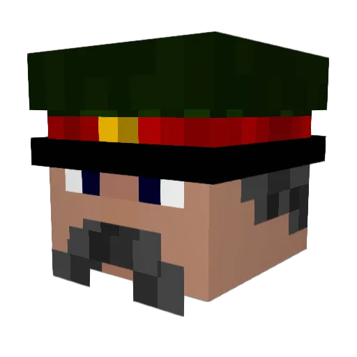 Tutty_sad Minecraft avatar head, 3D render