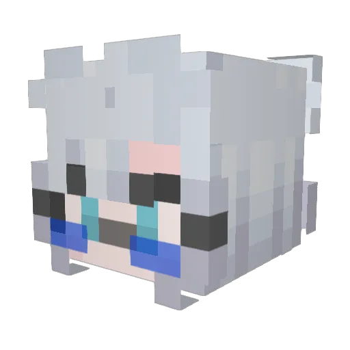 Tutugwz Minecraft avatar head, 3D render