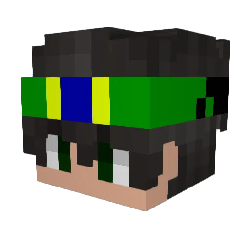 Tutuquinho123 Minecraft avatar head, 3D render