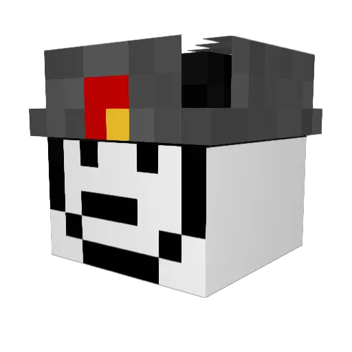 Tutur7 Minecraft avatar head, 3D render