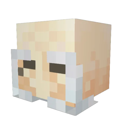 TuuAD Minecraft avatar head, 3D render