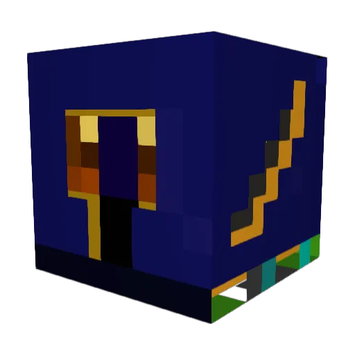 TuuSiKaaRio Minecraft avatar head, 3D render
