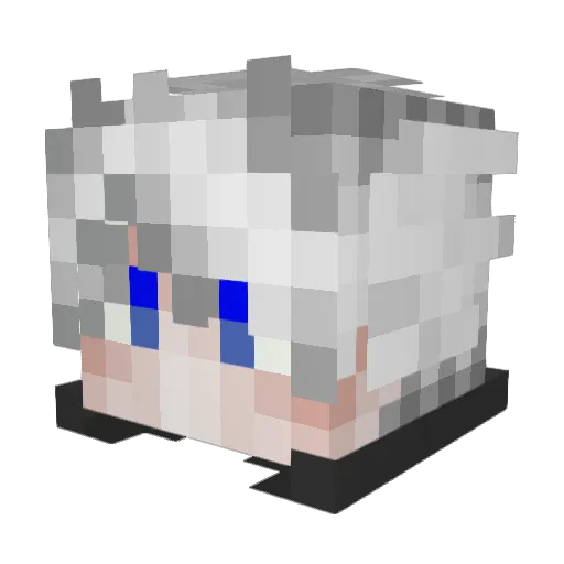 Tuuuurn Minecraft avatar head, 3D render