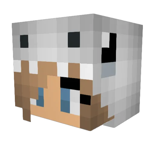 Tuvaaaa Minecraft avatar head, 3D render