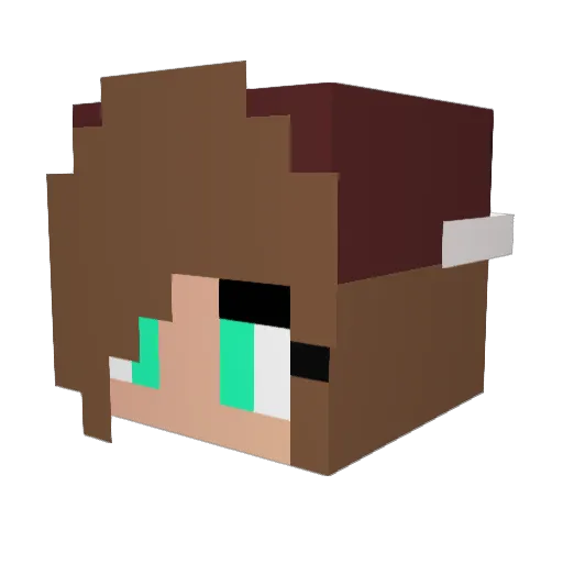 TuvanoYT Minecraft avatar head, 3D render