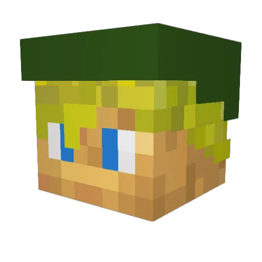Tuvie57 Minecraft avatar head, 3D render