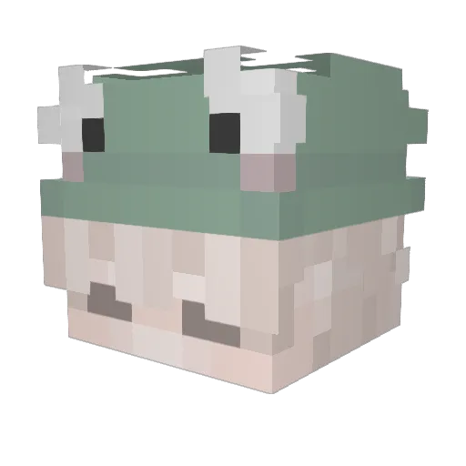 Tuwenka Minecraft avatar head, 3D render