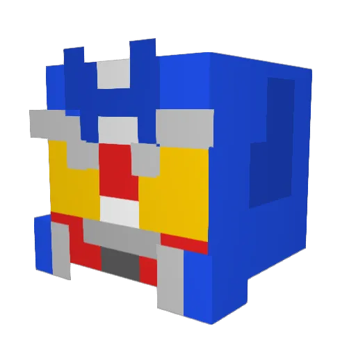 Tuwin Minecraft avatar head, 3D render