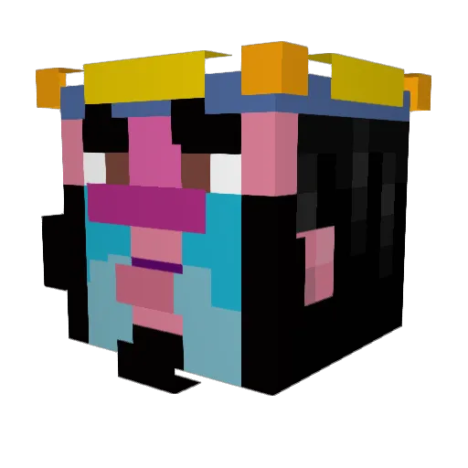 Tuwurtl Minecraft avatar head, 3D render