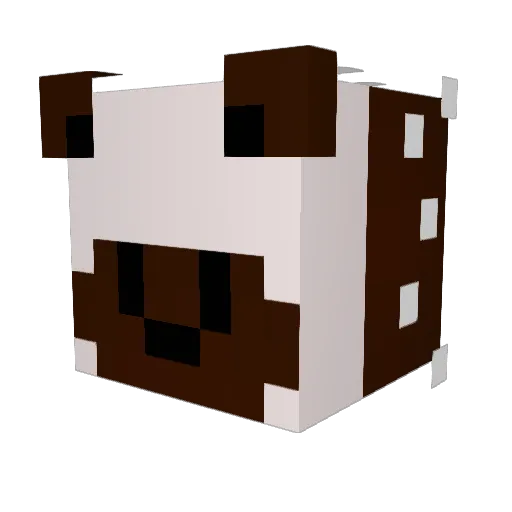 Tuxbomb Minecraft avatar head, 3D render