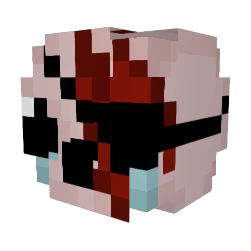 Tuxcat2 Minecraft avatar head, 3D render