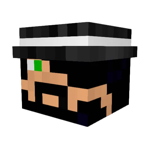 TuxedoDonut Minecraft avatar head, 3D render