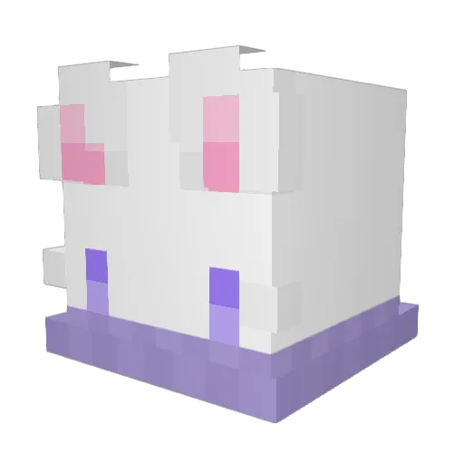 Tuxiaoming Minecraft avatar head, 3D render