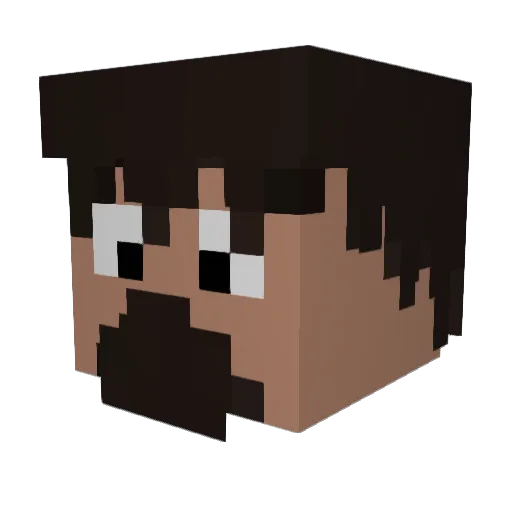 Tuxic Minecraft avatar head, 3D render