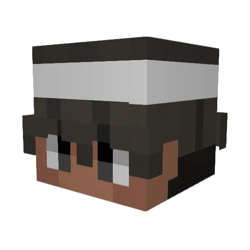 Tuxium Minecraft avatar head, 3D render