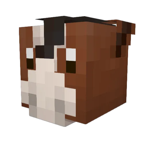 Tuxlos Minecraft avatar head, 3D render