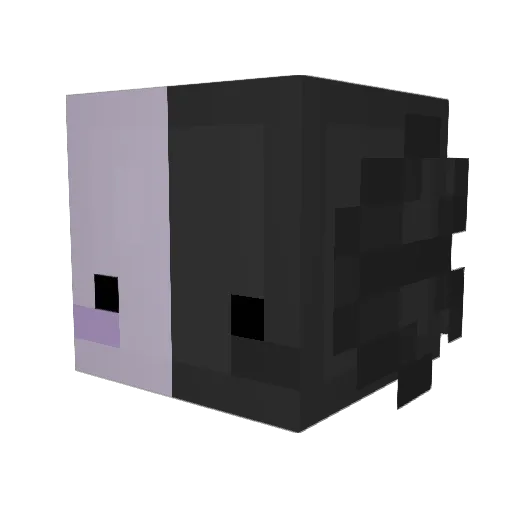 Tuxow Minecraft avatar head, 3D render