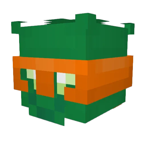 Tuxster15 Minecraft avatar head, 3D render