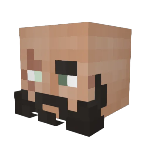 Tuxx911 Minecraft avatar head, 3D render