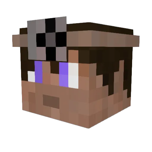 TuxyBR Minecraft avatar head, 3D render