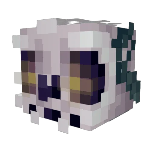 Tuxza Minecraft avatar head, 3D render