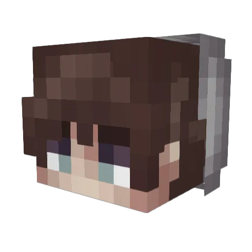 Tuyunuz Minecraft avatar head, 3D render