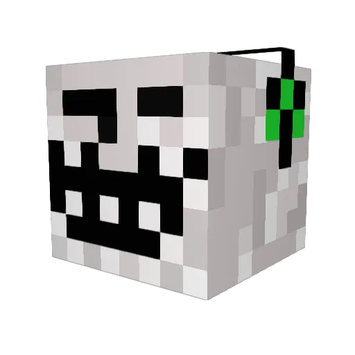 Tuzak Minecraft avatar head, 3D render