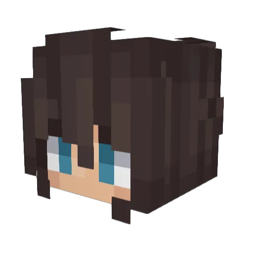 Tuzisa Minecraft avatar head, 3D render