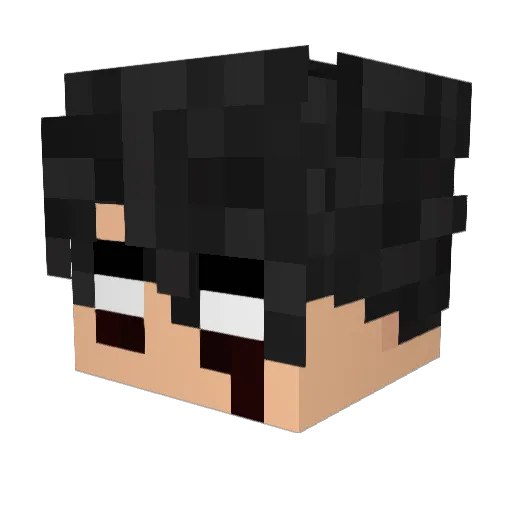 TvJolo Minecraft avatar head, 3D render