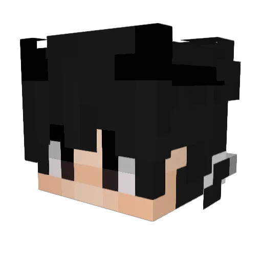 TvYukio Minecraft avatar head, 3D render